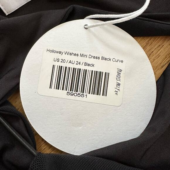 Princess Polly Holloway Wishes Mini Dress Curve in Black - Picture 2 of 6